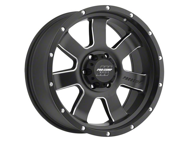 Pro Comp Wheels Inertia Satin Black Milled 6-Lug Wheel; 20x9; 0mm Offset (05-15 Tacoma)