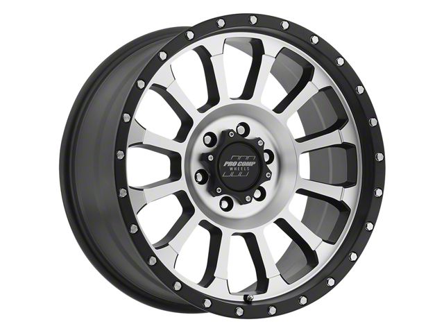 Pro Comp Wheels Rockwell Black Machined 6-Lug Wheel; 20x9; -12mm Offset (05-15 Tacoma)