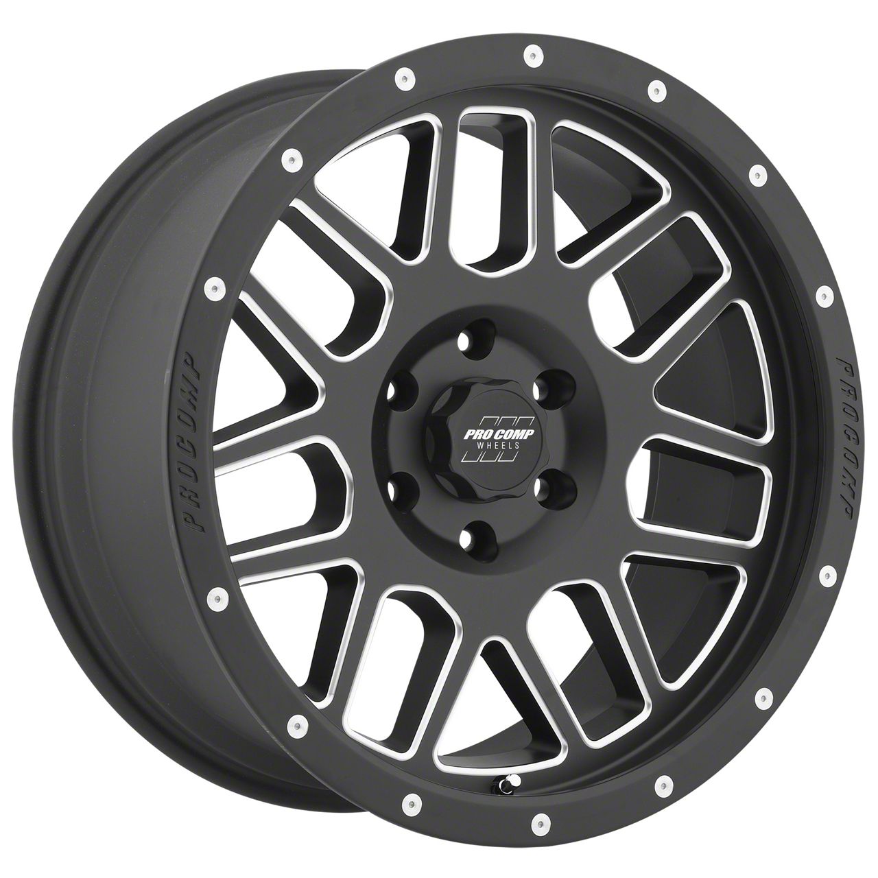 Pro Comp Wheels Tacoma Vertigo Satin Black Milled 6-Lug Wheel; 20x9 ...