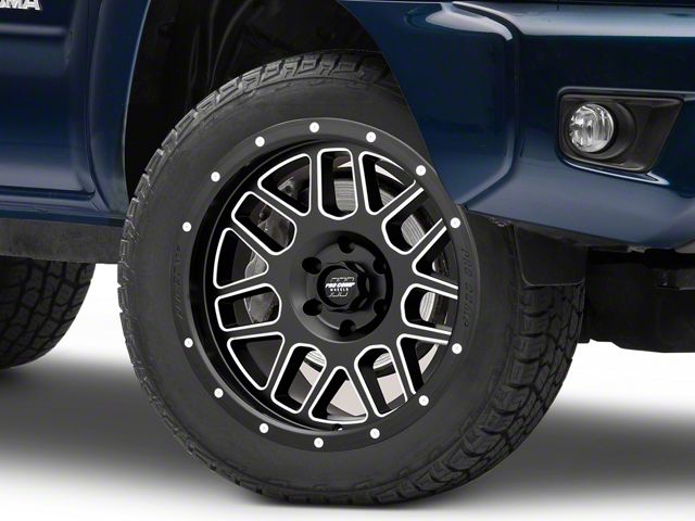 Pro Comp Wheels Vertigo Satin Black Milled 6-Lug Wheel; 20x9; -12mm Offset (05-15 Tacoma)