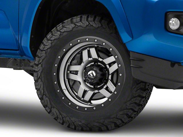 Fuel Wheels Anza Anthracite with Black Ring 6-Lug Wheel; 18x9; 20mm Offset (16-23 Tacoma)