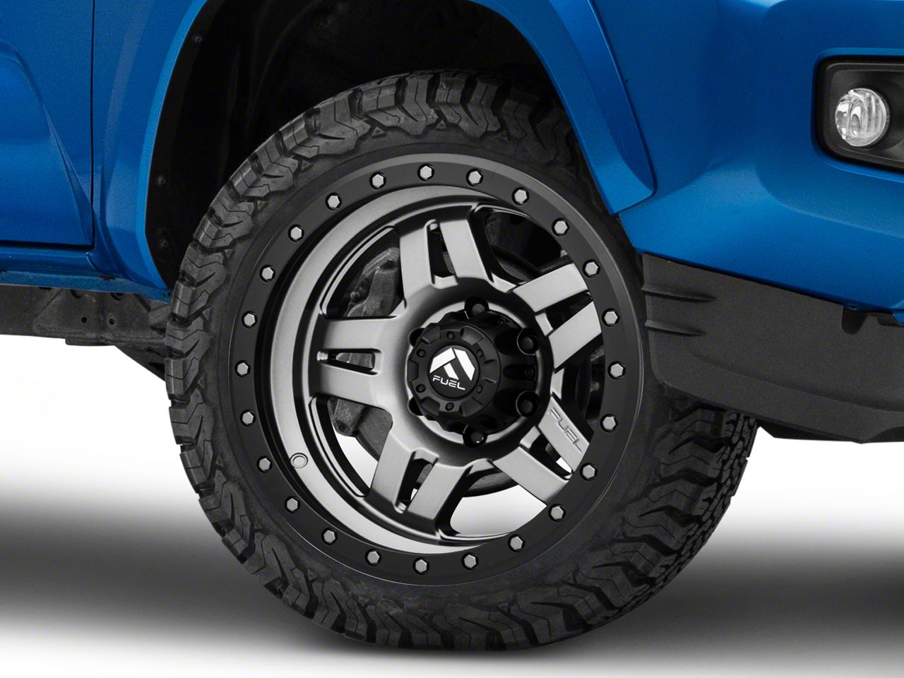 Fuel Wheels Tacoma Anza Anthracite with Black Ring 6-Lug Wheel; 20x9 ...