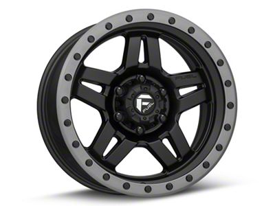Fuel Wheels Anza Matte Black with Anthracite Ring 6-Lug Wheel; 17x8.5; 6mm Offset (2024 Tacoma)