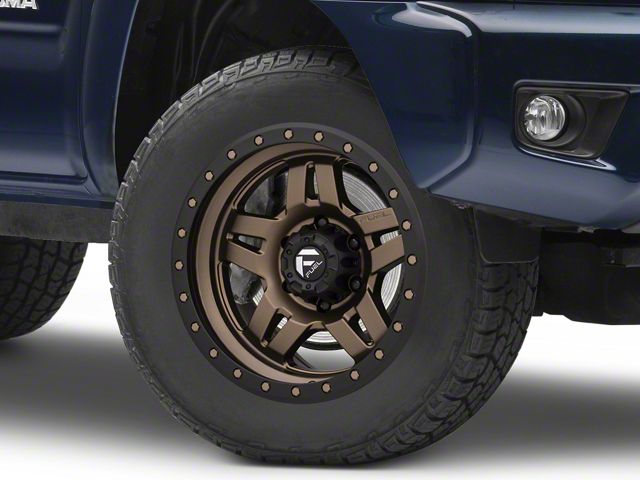 Fuel Wheels Anza Matte Bronze with Black Ring 6-Lug Wheel; 18x9; 20mm Offset (05-15 Tacoma)