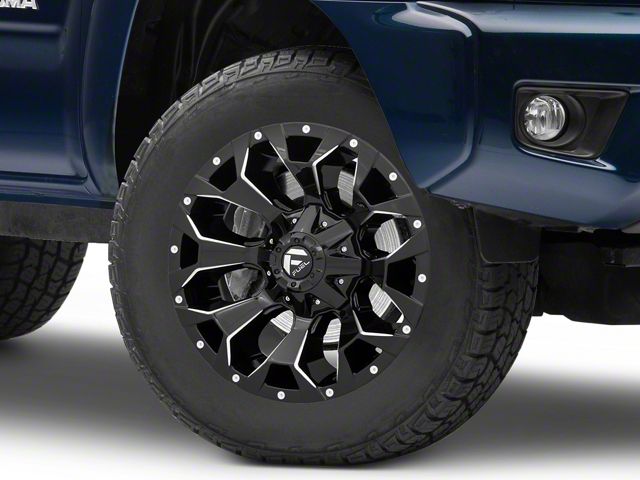 Fuel Wheels Assault Gloss Black Milled 6-Lug Wheel; 18x9; 1mm Offset (05-15 Tacoma)