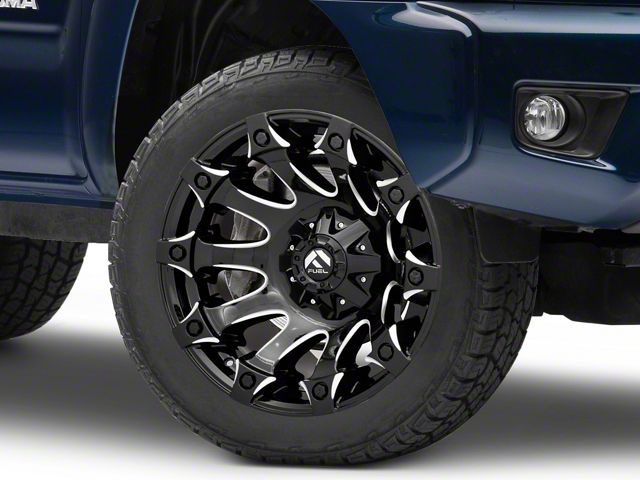 Fuel Wheels Battle Axe Gloss Black Milled 6-Lug Wheel; 20x9; 1mm Offset (05-15 Tacoma)