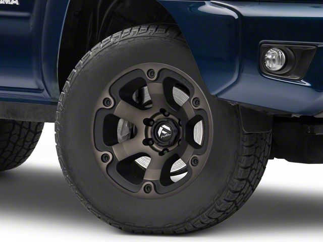 Fuel Wheels Beast Matte Black Machined with Dark Tint 6-Lug Wheel; 17x9; 35mm Offset (05-15 Tacoma)