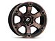 Fuel Wheels Beast Matte Black Machined with Dark Tint 6-Lug Wheel; 18x9; -12mm Offset (05-15 Tacoma)