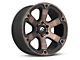 Fuel Wheels Beast Matte Black Machined with Dark Tint 6-Lug Wheel; 20x9; 20mm Offset (05-15 Tacoma)