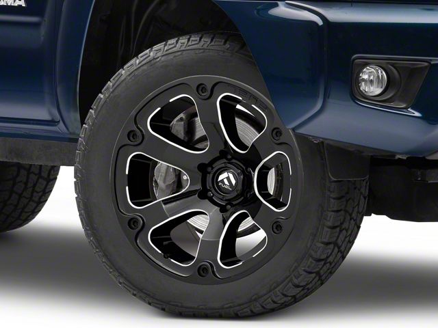 Fuel Wheels Beast Gloss Black Milled 6-Lug Wheel; 20x9; 1mm Offset (05-15 Tacoma)