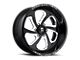 Fuel Wheels Flow Gloss Black Milled 6-Lug Wheel; 20x9; 20mm Offset (05-15 Tacoma)