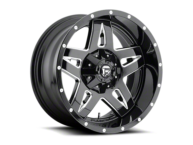 Fuel Wheels Full Blown Gloss Black Milled 6-Lug Wheel; 18x9; 14mm Offset (10-23 4Runner)