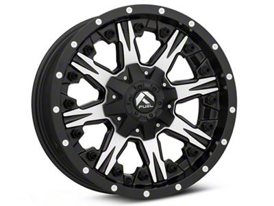 Fuel Wheels NUTZ Matte Black Machined 6-Lug Wheel; 18x9; 1mm Offset (2024 Tacoma)