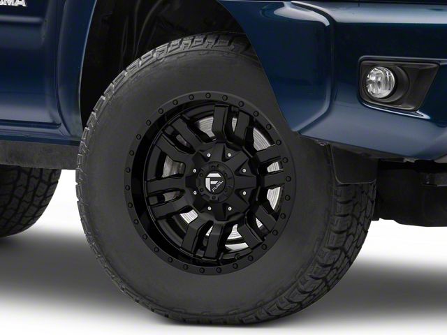 Fuel Wheels Sledge Gloss and Matte Black 6-Lug Wheel; 17x9; 1mm Offset (05-15 Tacoma)