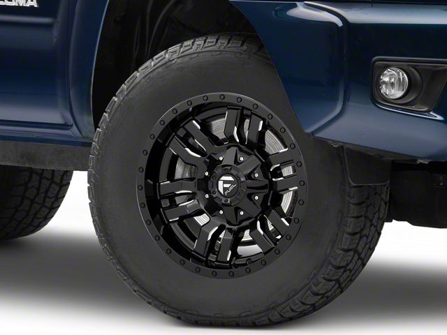 Fuel Wheels Sledge Gloss Black Milled 6-Lug Wheel; 17x9; 1mm Offset (05-15 Tacoma)
