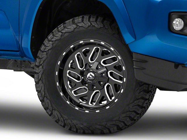 Fuel Wheels Triton Gloss Black Milled 6-Lug Wheel; 17x9; -12mm Offset (16-23 Tacoma)