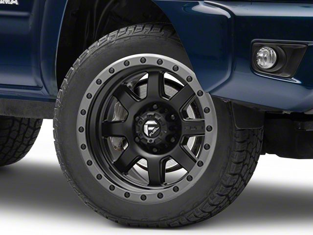 Fuel Wheels Trophy Matte Black with Anthracite Ring 6-Lug Wheel; 20x9; 1mm Offset (05-15 Tacoma)
