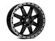 Fuel Wheels Trophy Matte Black with Anthracite Ring 6-Lug Wheel; 20x9; 1mm Offset (05-15 Tacoma)