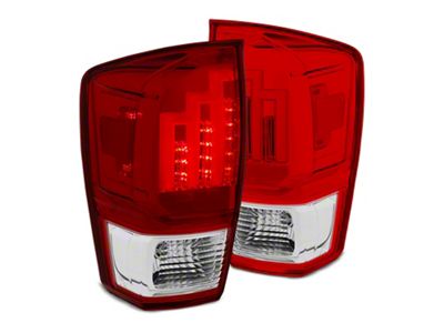 Raxiom LED Tail Lights; Chrome Housing; Red/Clear Lens (16-23 Tacoma)