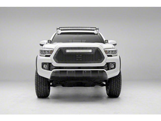 T-REX Grilles Stealth Laser Torch Series Upper Grille Insert with 20-Inch LED Light Bar; Black (16-17 Tacoma)