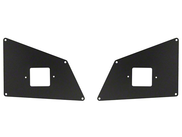 BR5 Front Bumper Ignite Light Plates; Textured Black (16-23 Tacoma)