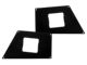 BR5 and BR10 Front Bumper Surface Mount Light Plates; Textured Black (16-23 Tacoma)