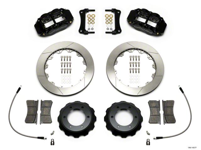 Wilwood Superlite 6R Front Big Brake Kit with 12.88-Inch Slotted Rotors; Black Calipers (12-16 6-Lug Tacoma)