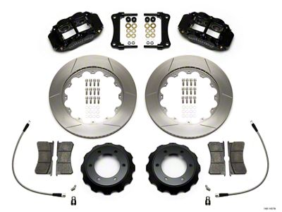 Wilwood Superlite 6R Front Big Brake Kit with 14-Inch Slotted Rotors; Black Calipers (12-16 6-Lug Tacoma)