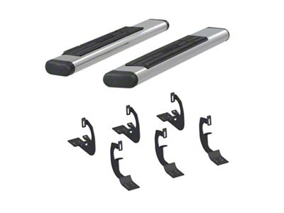 6-Inch Oval Side Step Bars; Polished Stainless (05-14 Tacoma Regular Cab)