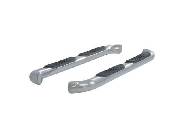 3-Inch Round Side Step Bars; Polished Stainless (05-23 Tacoma Access Cab)
