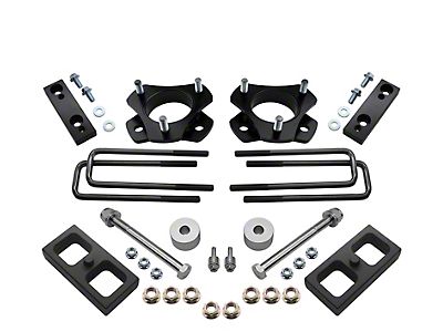 Black Liftcraft Tacoma Lift Kit 3 Inch Front and Rear Strut Spacers Lift Blocks Extended U-Bolts 6061T6 Aircraft Aluminum
