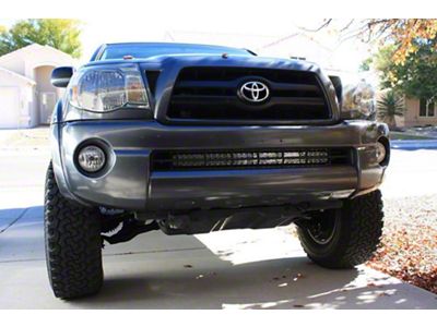 Cali Raised LED 32-Inch Stealth LED Light Bar with Bumper Mounting Brackets; Combo Beam (05-15 Tacoma)