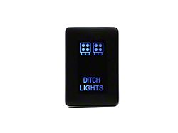 Cali Raised LED Small OEM Style Ditch Light Switch; Blue (05-22 Tacoma)