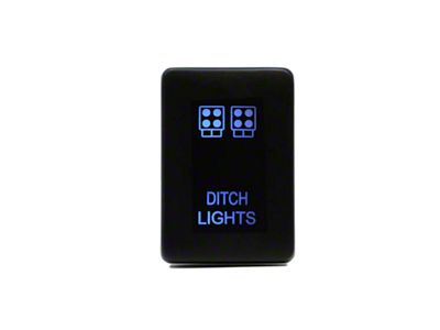 Cali Raised LED Small OEM Style Ditch Light Switch; Blue (05-23 Tacoma)