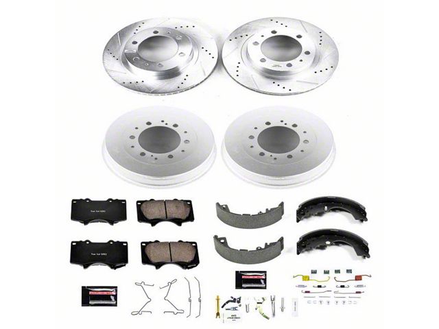 PowerStop Z23 Evolution Sport 6-Lug Brake Rotor and Pad Kit; Front and Rear (05-23 Tacoma)