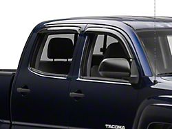 RedRock Window Deflectors; Front and Rear; Smoked (05-15 Tacoma Double Cab)