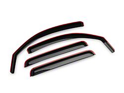 RedRock In-Channel Window Deflectors; Front and Rear; Smoke (05-15 Tacoma Double Cab)