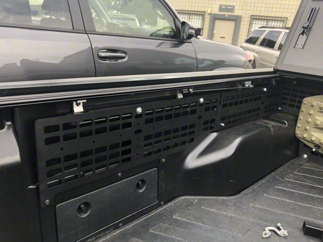 Cali Raised LED Full Length Bed Molle System; Driver Side (05-23 Tacoma w/ BAKFlip Tonneau Cover)