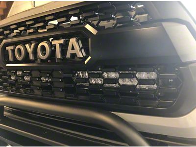 Cali Raised LED 32-Inch Dual Row LED Light Bar with Hidden Grille Mounting Brackets; Spot Beam (16-23 Tacoma)