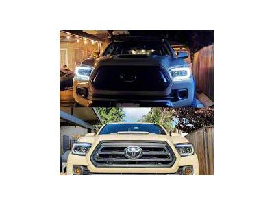 Signature Series Sequential Turn Signal Projector Headlights; Black Housing; Clear Lens (16-18 Tacoma TRD)