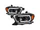 Sequential Turn Signal Projector Headlights; Black Housing; Clear Lens (16-18 Tacoma SR5)