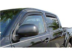 In-Channel Rain Guards; Front and Rear; Dark Smoke (05-15 Tacoma Double Cab)