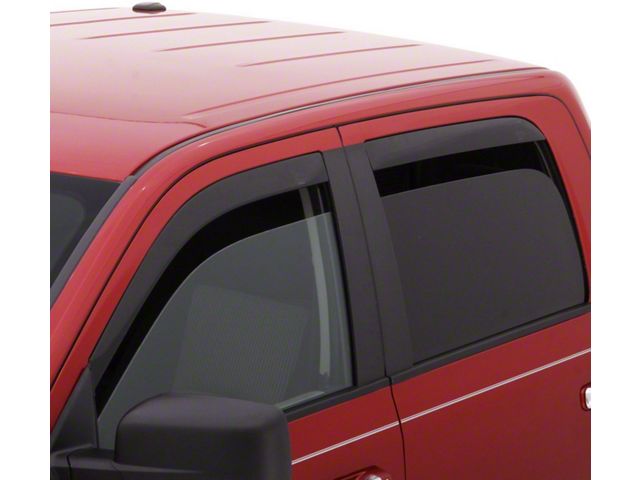 Low Profile Ventvisor Window Deflectors; Front and Rear; Dark Smoke (05-15 Tacoma Access Cab)