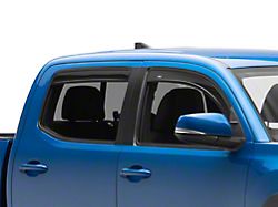Low Profile Ventvisor Window Deflectors; Front and Rear; Dark Smoke (16-23 Tacoma Double Cab)