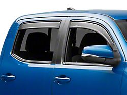Low Profile Ventvisor Window Deflectors; Front and Rear; Matte Black (16-23 Tacoma Double Cab)