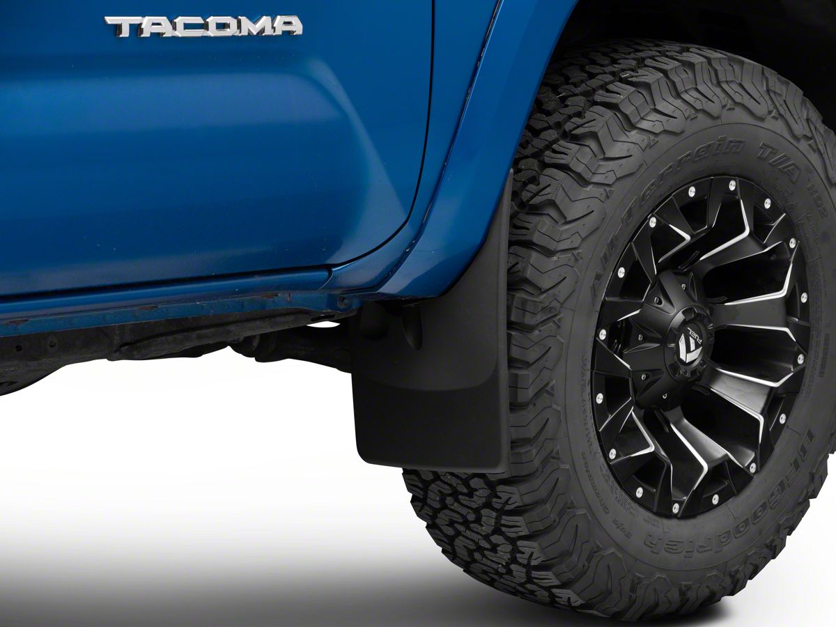 Weathertech Tacoma No-Drill Mud Flaps; Front and Rear; Black TT6498 (16-23 Tacoma) - Free Shipping