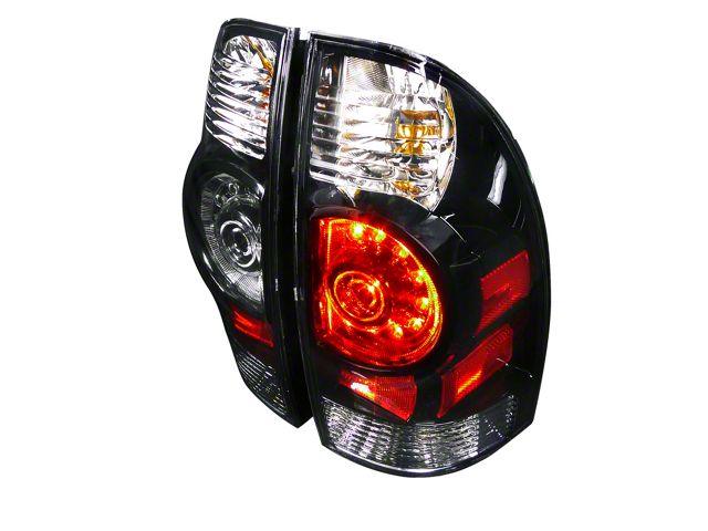 LED Tail Lights; Black Housing; Red/Clear Lens (05-15 Tacoma w/ Factory Halogen Tail Lights)