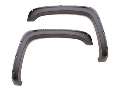 Elite Series Rivet Style Fender Flares; Front and Rear; Smooth Black (16-23 Tacoma)