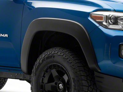 Elite Series Sport Style Fender Flares; Front and Rear; Smooth Black (16-23 Tacoma)