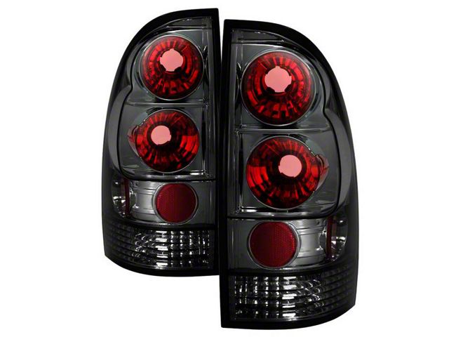Euro Style Tail Lights; Chrome Housing; Smoked Lens (05-15 Tacoma w/ Factory Halogen Tail Lights)